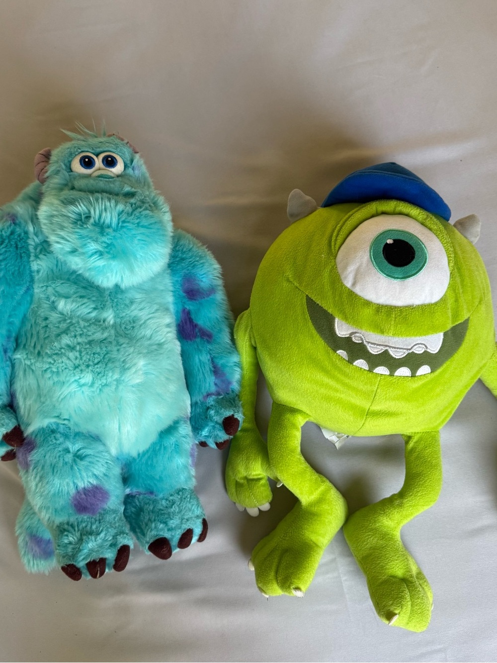 Disney Monsters, Inc. Sulley Teal Plush & Mike Wazowski Lime Plush Set